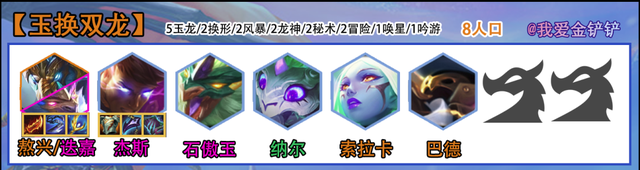 熬兴新玩法 玉龙赛芬的变阵体系 8级锁血「玉换双龙」｜金铲铲之战